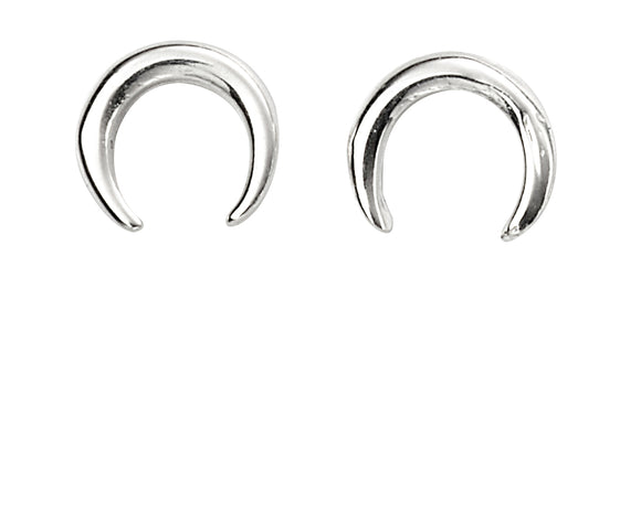 Sterling Silver 925 Tusk Stud Earrings
